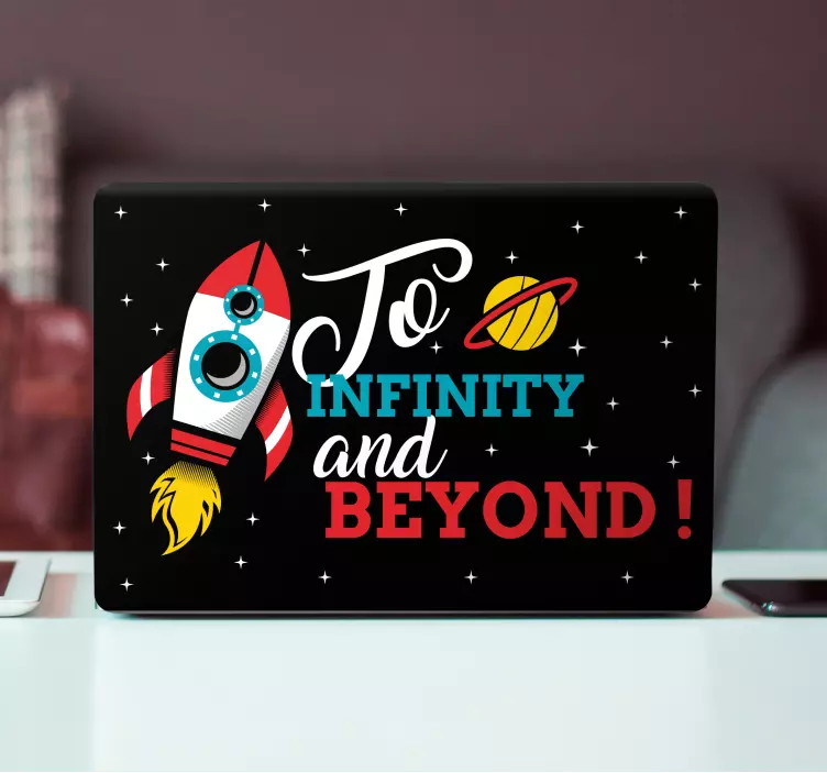 To Infinity And Beyond laptop skin decal - TenStickers