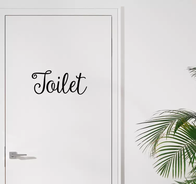 Toilet Door Decorative Sticker - TenStickers