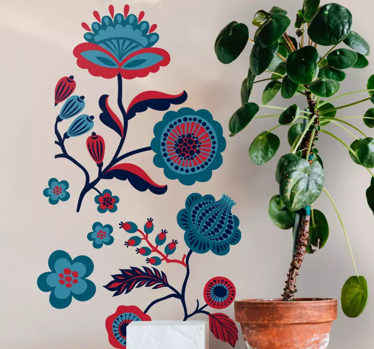 Traditional polish folk art pattern sticker - TenStickers