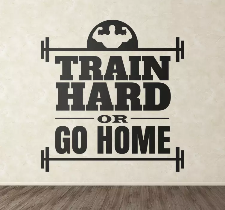 Train Hard Fitness Sticker - TenStickers