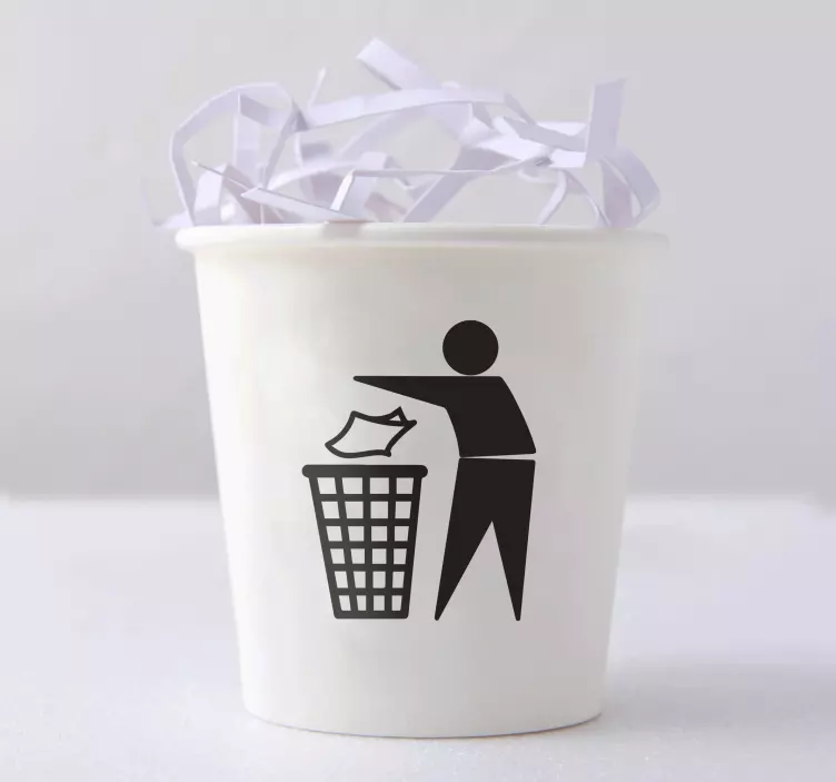 trash icon emoji vinyl sticker - TenStickers