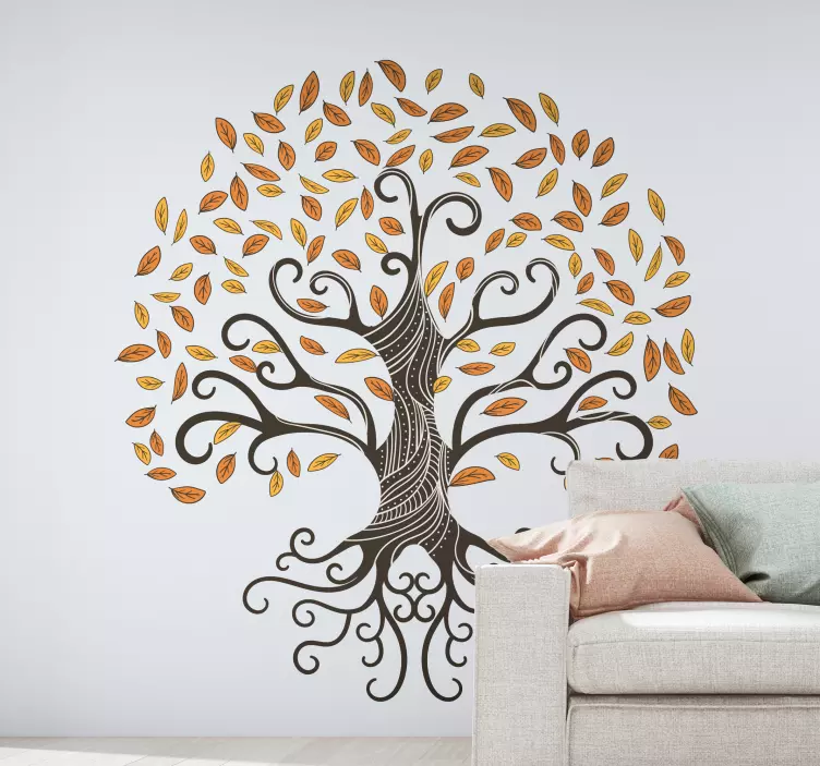 Tree of Life autumn pattern tree wall sticker - TenStickers