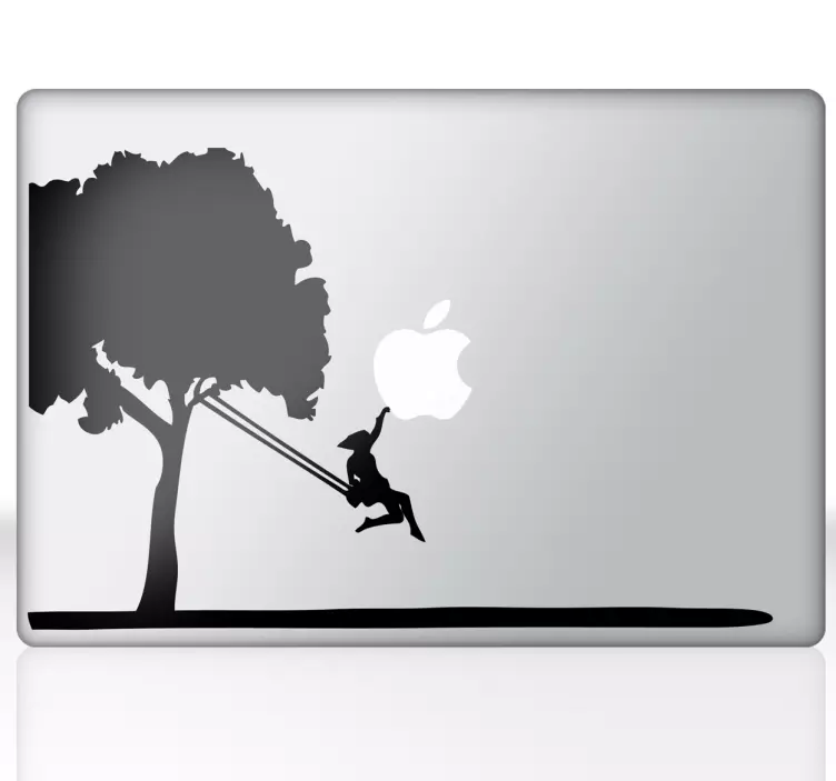 Tree Swing Macbook Sticker - TenStickers