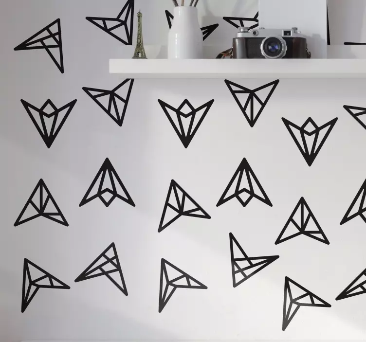 Triangle arrow pattern wall sticker - TenStickers