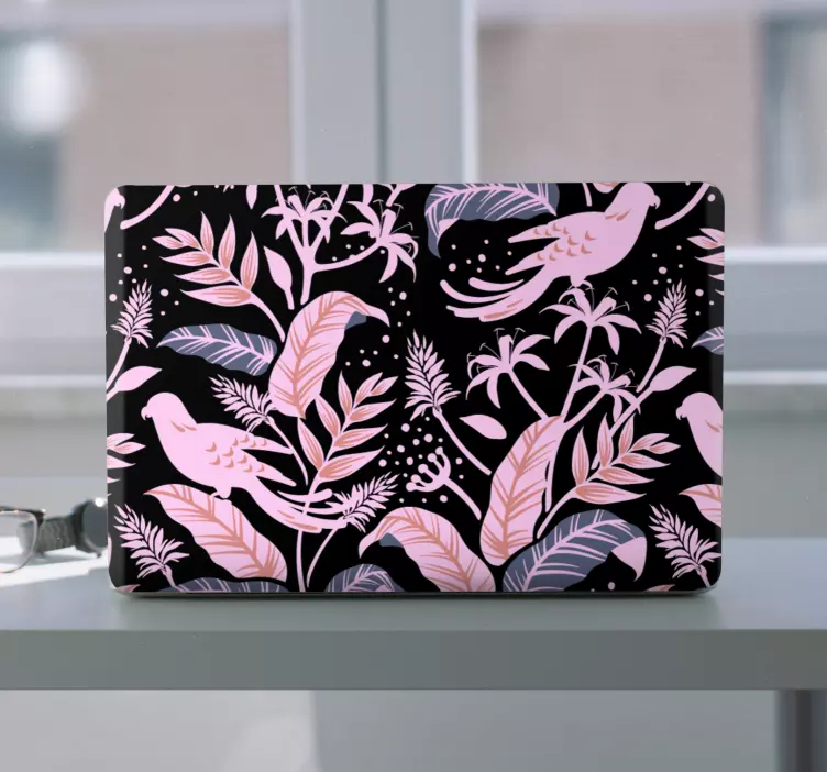 Tropical bird pattern laptop skin - TenStickers
