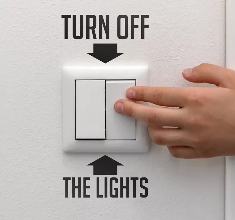 Turn off the lights text sticker - TenStickers