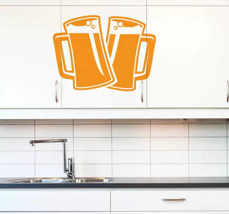 Two Pint of Beer Decal - TenStickers