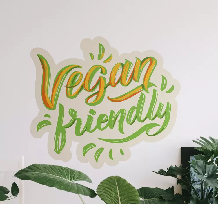 Vegan friendly shop window sticker - TenStickers