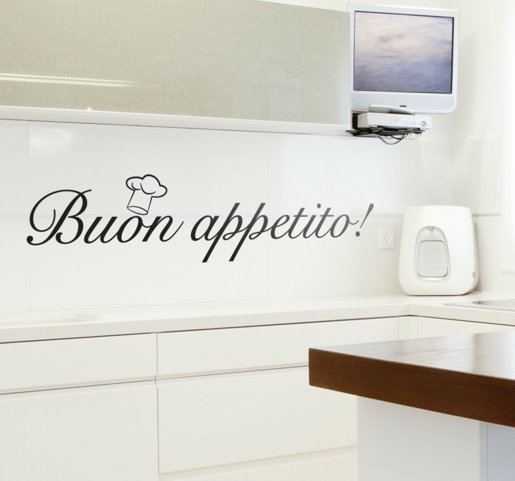Vinilo decorativo buon appetito recipe sticker - TenStickers