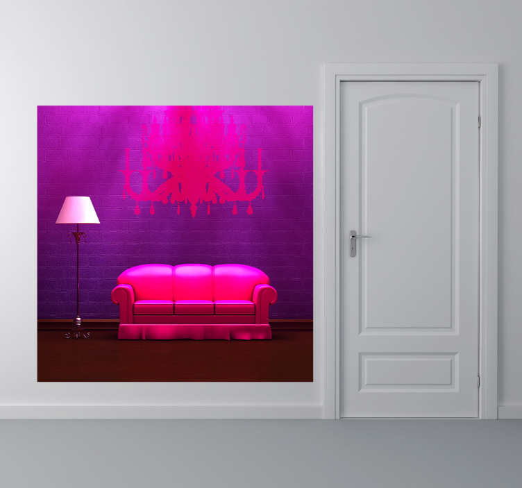 Vinilo decorativo sofá y lámpara living room wall sticker - TenStickers