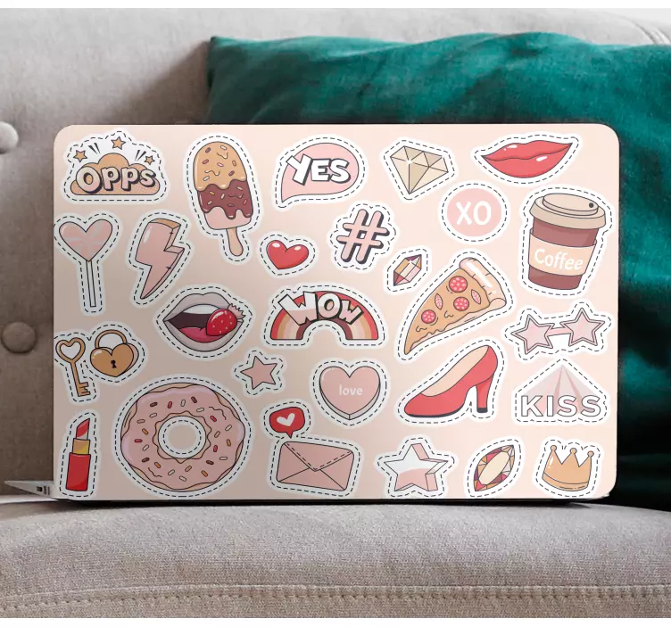 Vintage sticker pack laptop skins - TenStickers