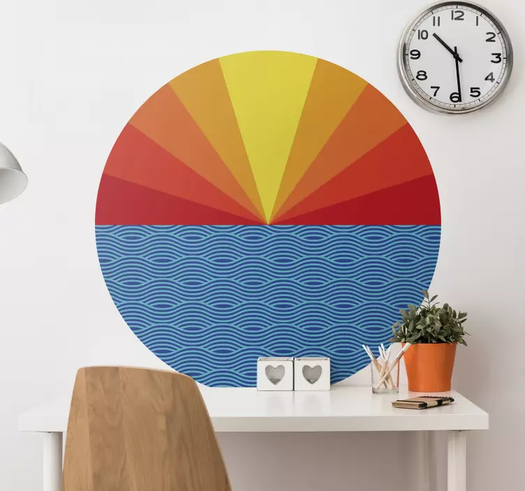 Vintage sunset wall sticker - TenStickers