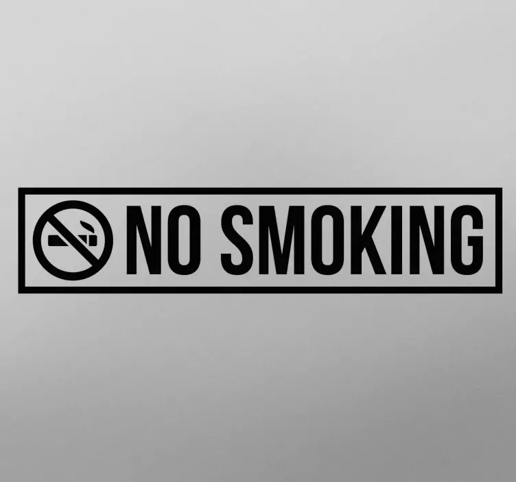 Vinyl prohibited smoking sign sticker - TenStickers
