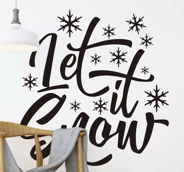 Wall stickers quotes let it snow - TenStickers
