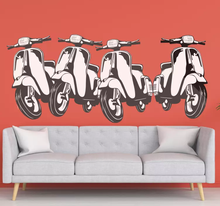 Wasps motorbike wall sticker - TenStickers