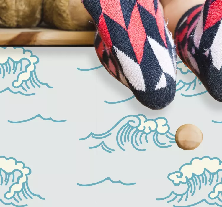 wave of the sea furniture sticker - TenStickers