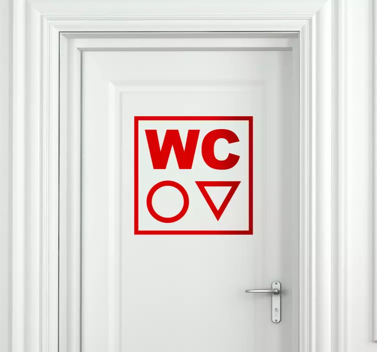 WC Toilet sign vinyl Sticker - TenStickers