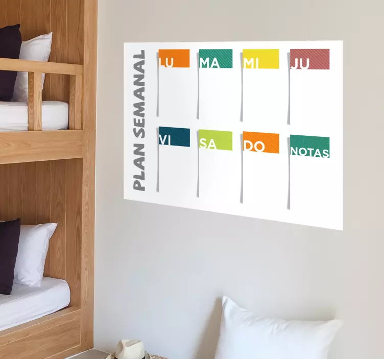 Weekly plan write on sticker - TenStickers