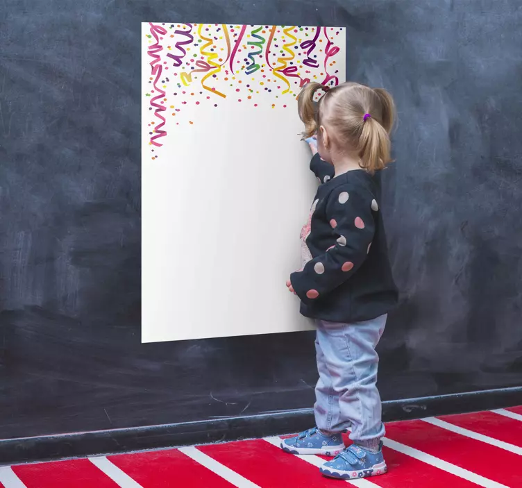 Whiteboard Confetti Sticker - TenStickers