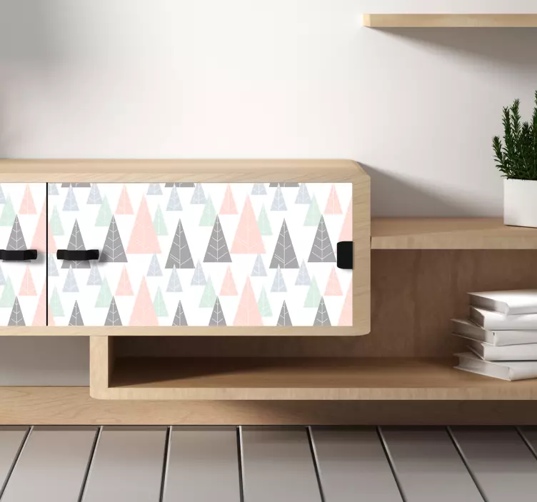 winter firs furniture sticker - TenStickers