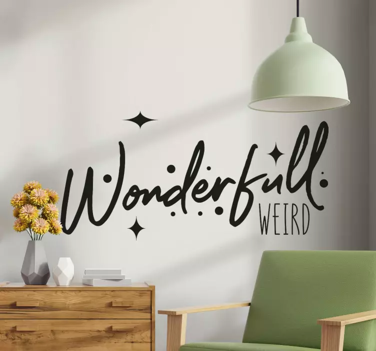 Wonderful text wall sticker - TenStickers