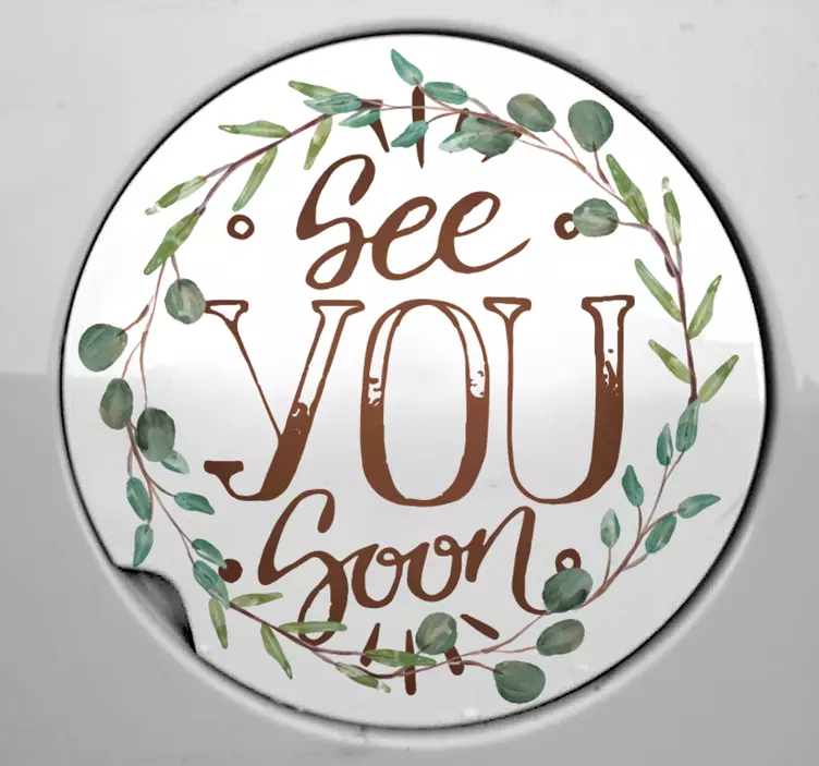 wreath leaves eucalyptus Car decal - TenStickers