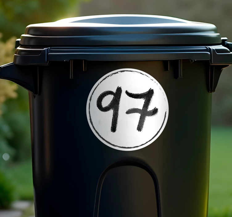 Written in ink numbers Container sticker - TenStickers