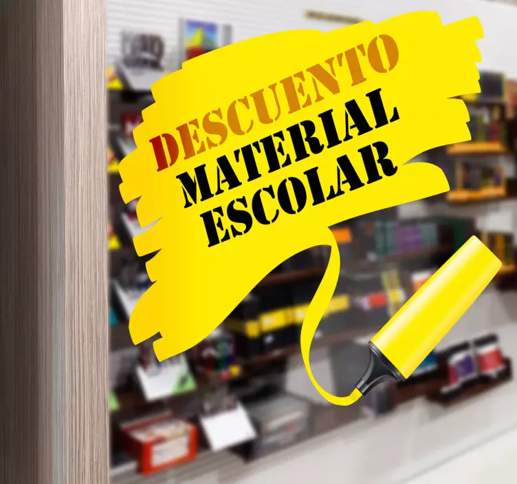 Yellow marker vinyl banner - TenStickers