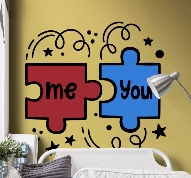 You and me youth style love sticker - TenStickers