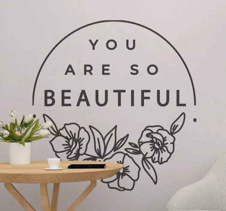 You are so beautiful thin font popular - TenStickers