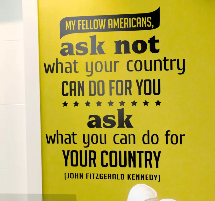 Your Country JFK Wall Sticker - TenStickers