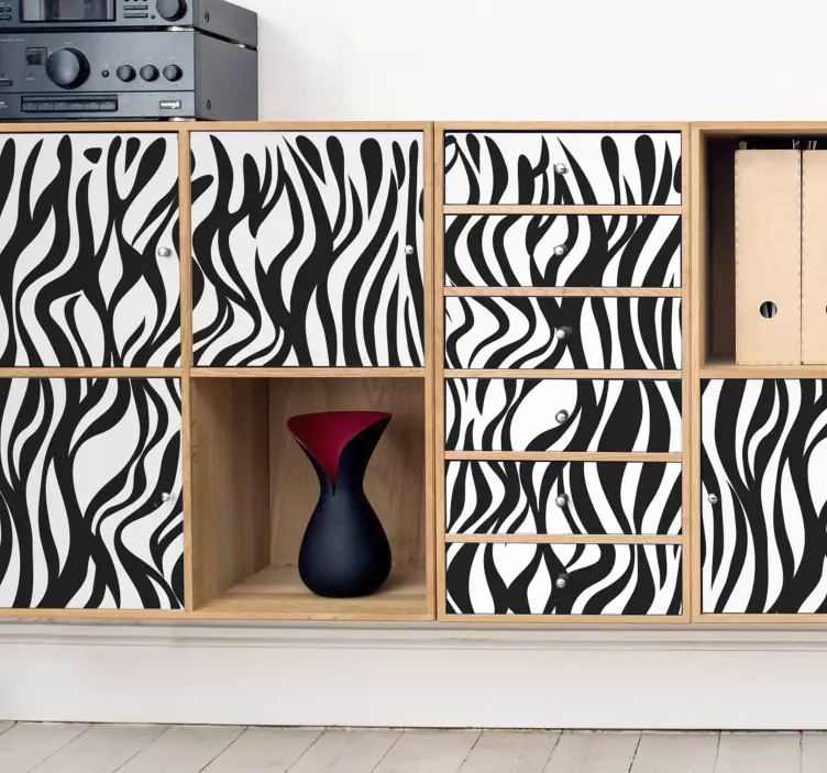 Zebra background  furniture sticker - TenStickers