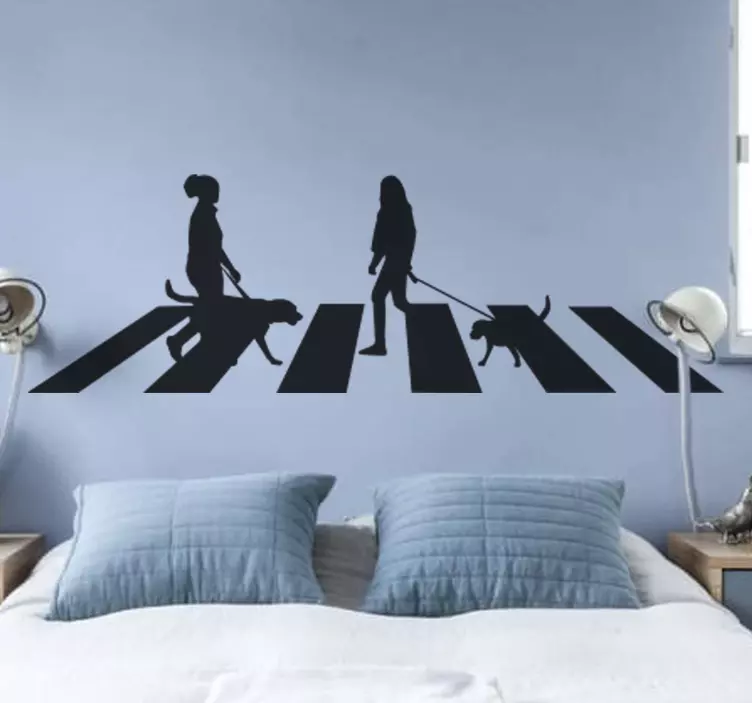 Zebra crossing with people Silhouette Sticker - TenStickers