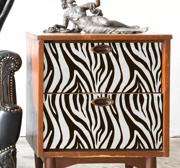 Zebra pattern laptop sticker - TenStickers