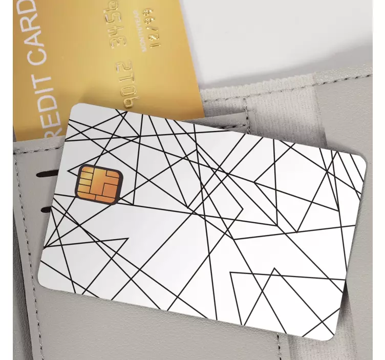 Abstract zig-zag lines credit card sticker - TenStickers