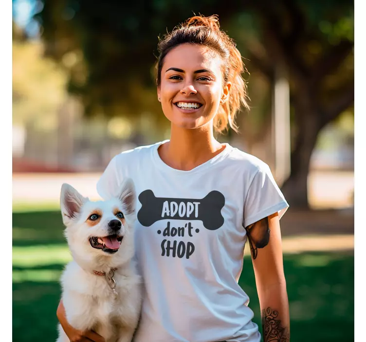adopt don’t shop custom t-shirt - TenStickers