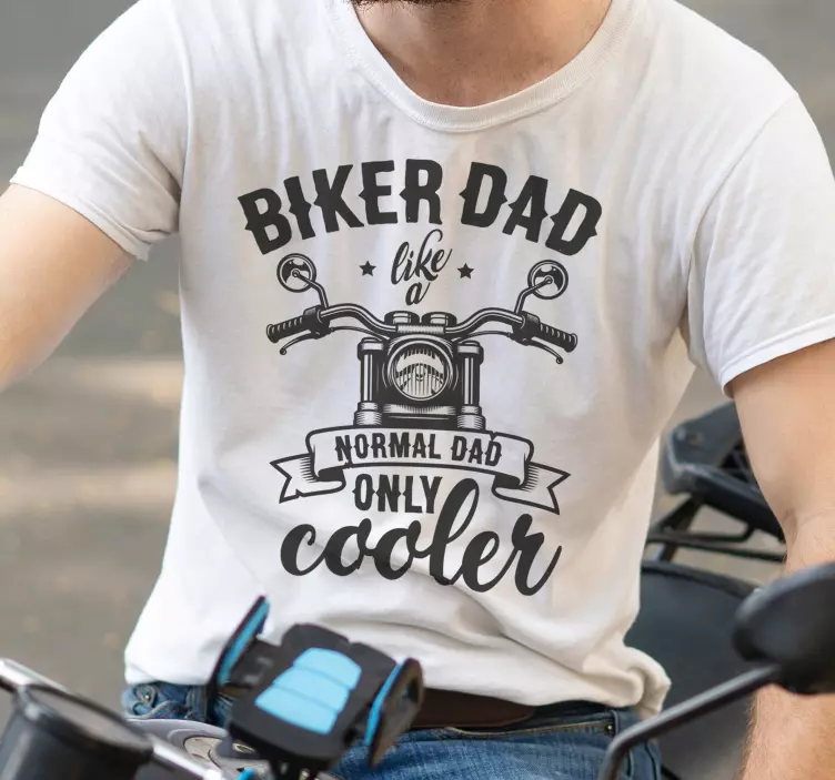 Biker dad Fathers day shirt - TenStickers