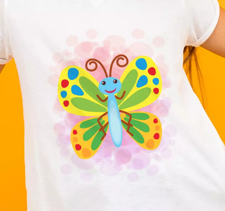 Butterfly Watercolour Kids t-shirt - TenStickers