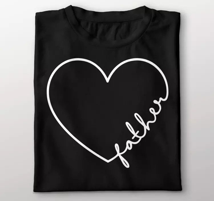 Calligraphic heart  Father and son shirt - TenStickers