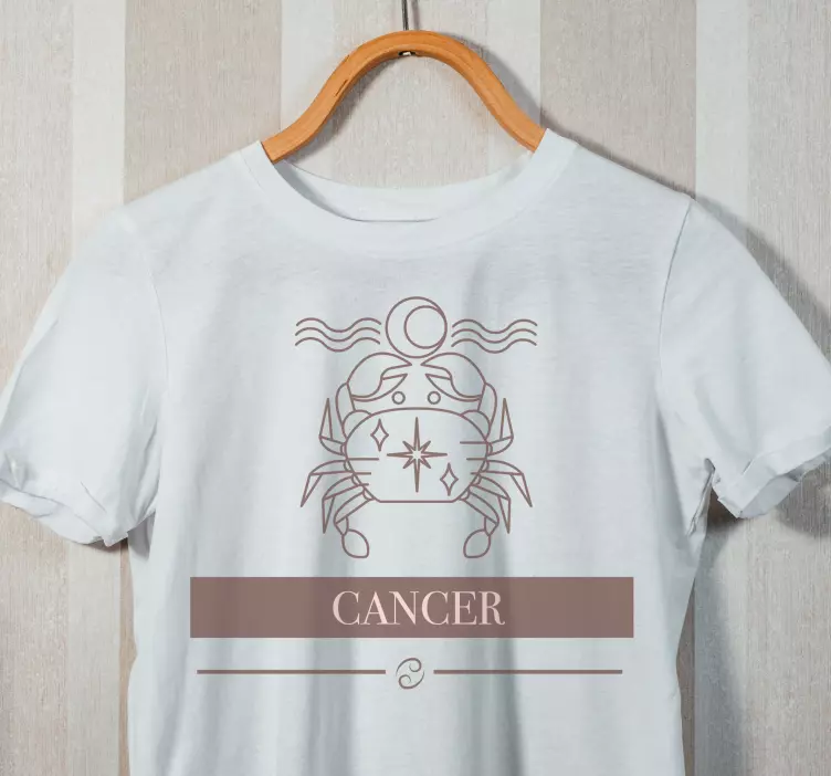 Cancer zodiac crab t-shirt - TenStickers