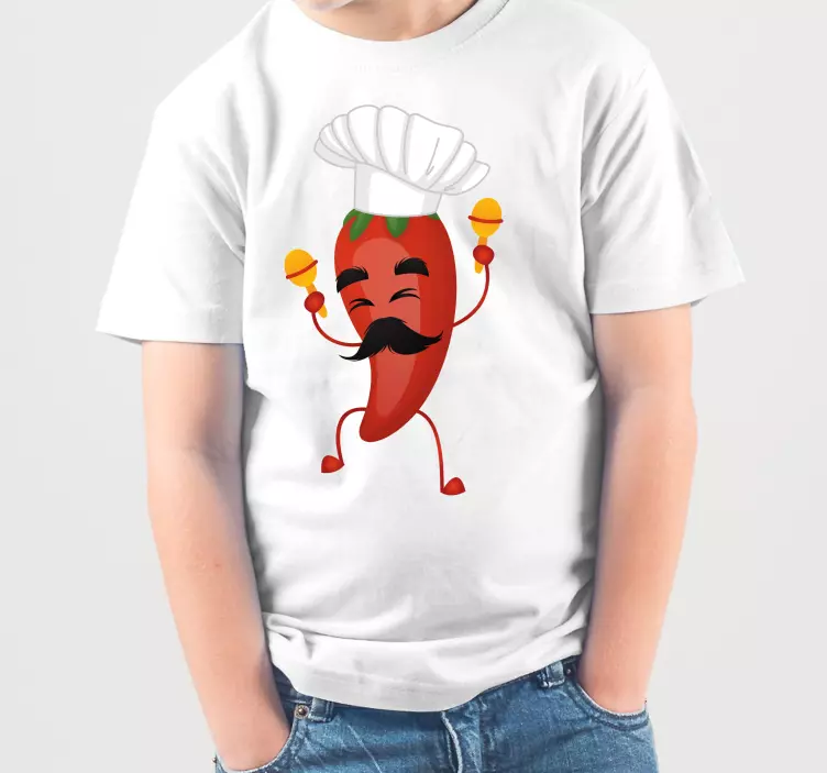 Chilli chef cartoon graffiti custom t-shirt - TenStickers