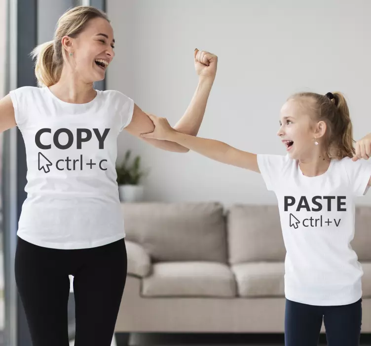 Copy paste shirt Mother daughter shirt - TenStickers