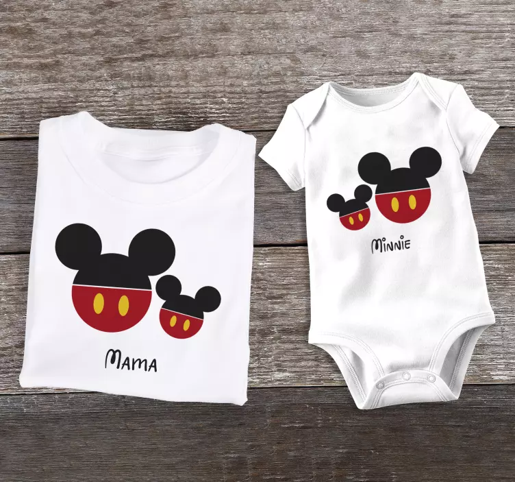 Custom matching mama Minnie mother and daughter t-shirts - TenStickers