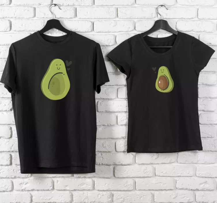 Cute avocados couple t shirts - TenStickers