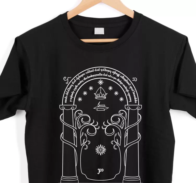 Elegant door outline custom t-shirt - TenStickers