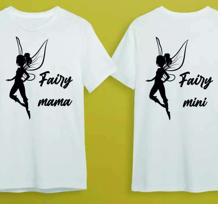 Fairy mama and mini Mother daughter shirt - TenStickers