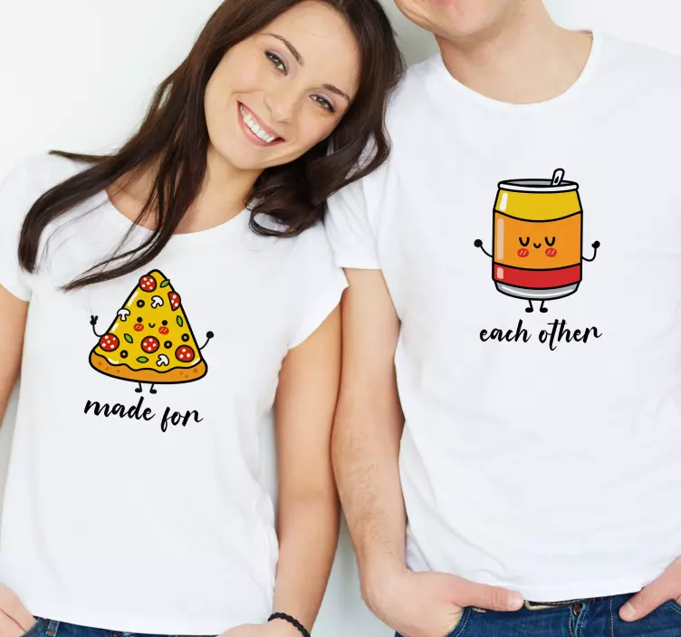 Fast food made for each other Couple t shirts - TenStickers