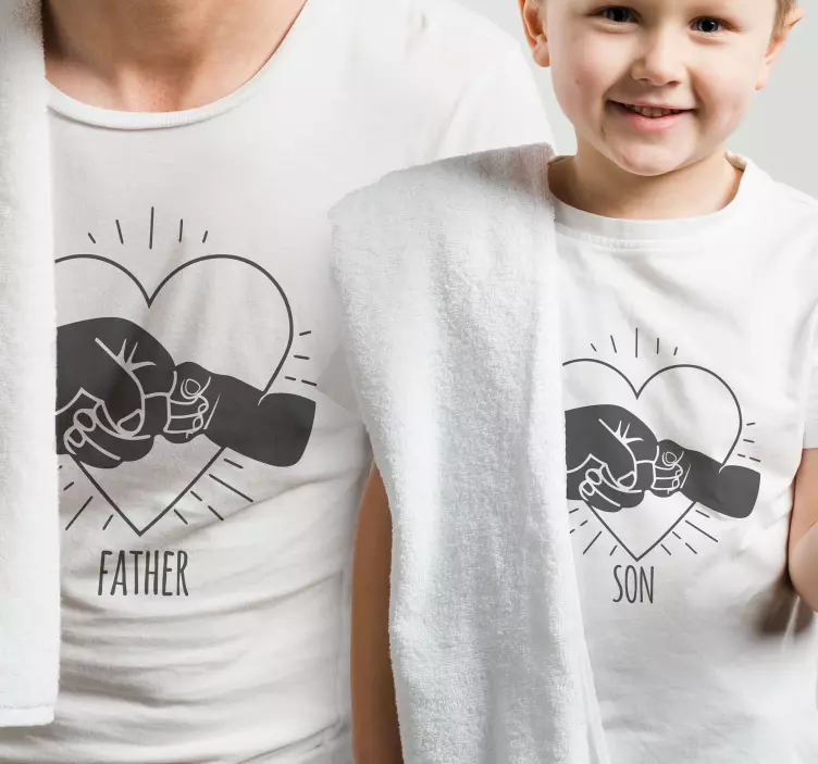 Father and son fists Father and son shirt - TenStickers