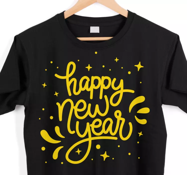 Funny Cartoon new year custom t-shirt - TenStickers