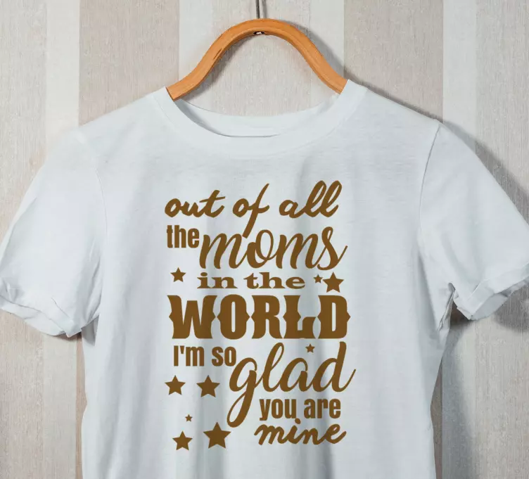 Gold coloured for  Mothers day shirt - TenStickers